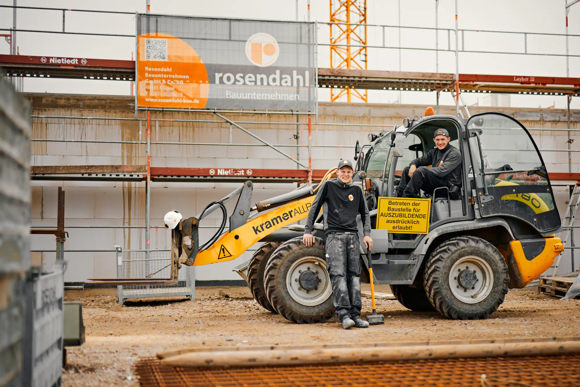 Referenz Rosendahl Bauunternehmen, Rheine — visuelles Rebranding und Mitarbeiter-Porträts